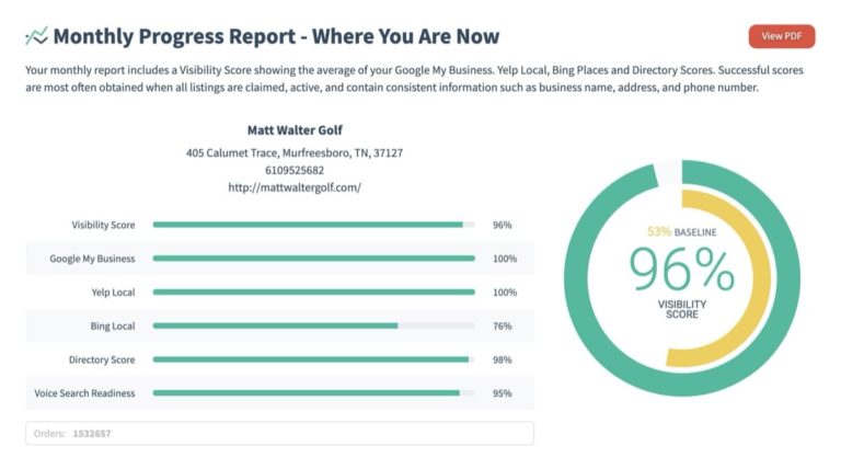 Business Visibility Score Online
